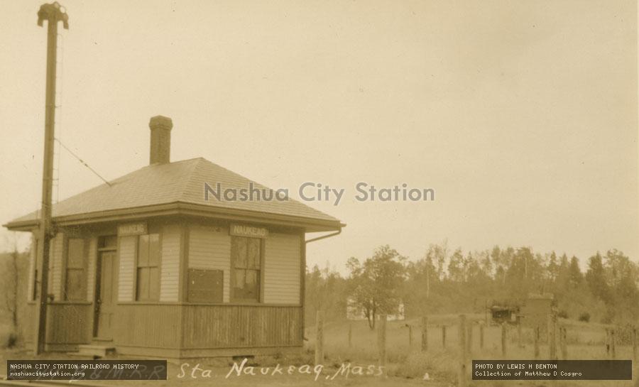 Postcard: Boston & Maine Railroad Station, Naukeag, Massachusetts